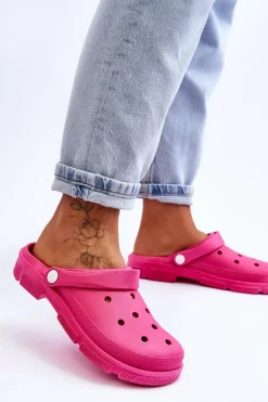 Damskie Gumowe Kroksy Fuksja Rabios