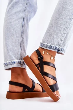 Damskie Gumowe Sandały ZAXY JJ285052 Czarne