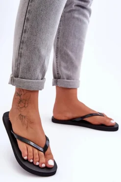 Damskie Japonki Klapki 4F 4FSS23FFLIF064-21S Czarne