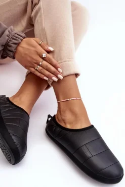 Damskie Kapcie Ocieplane Czarne Big Star KK274604