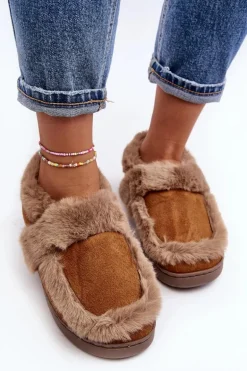 Damskie Kapcie Z Futerkiem Camel Sailey
