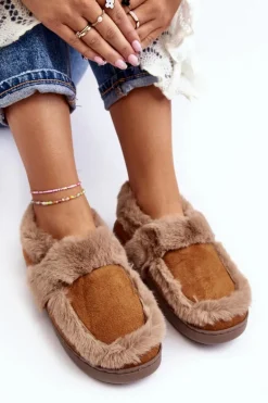 Damskie Kapcie Z Futerkiem Camel Sailey
