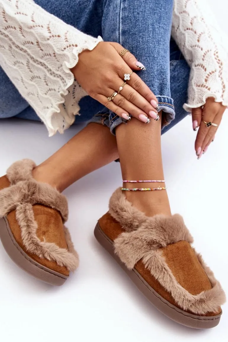 Damskie Kapcie Z Futerkiem Camel Sailey