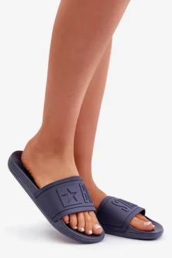 Damskie Klapki Big Star DD274A269 Granatowe