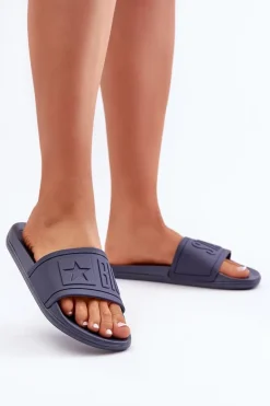 Damskie Klapki Big Star DD274A269 Granatowe