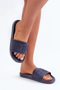 Damskie Klapki Big Star DD274A269 Granatowe