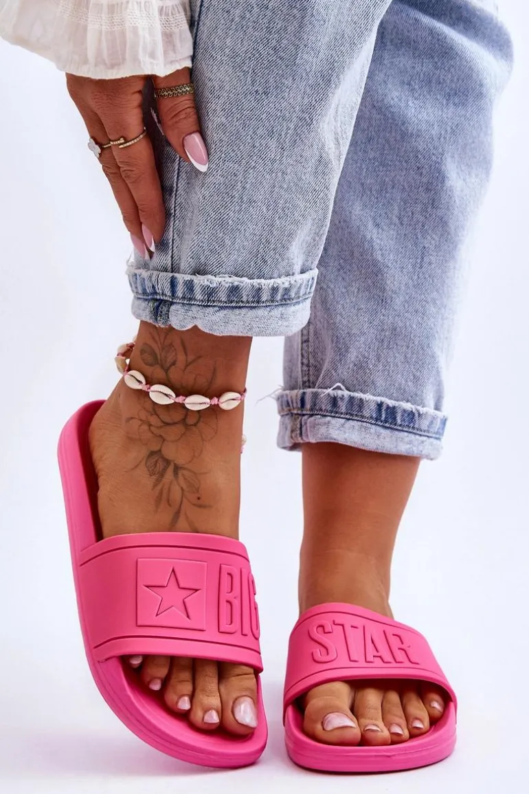 Damskie Klapki Big Star HH274A039 Fuksja