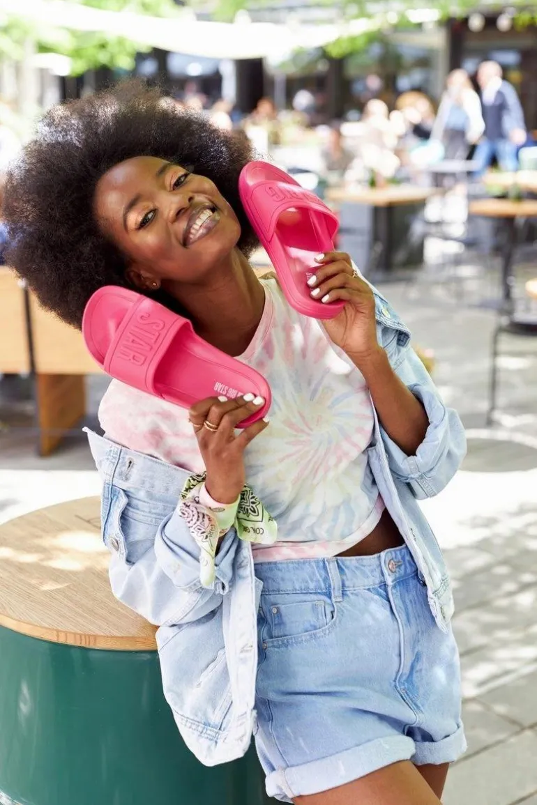 Damskie Klapki Big Star HH274A039 Fuksja