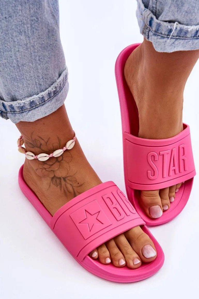 Damskie Klapki Big Star HH274A039 Fuksja
