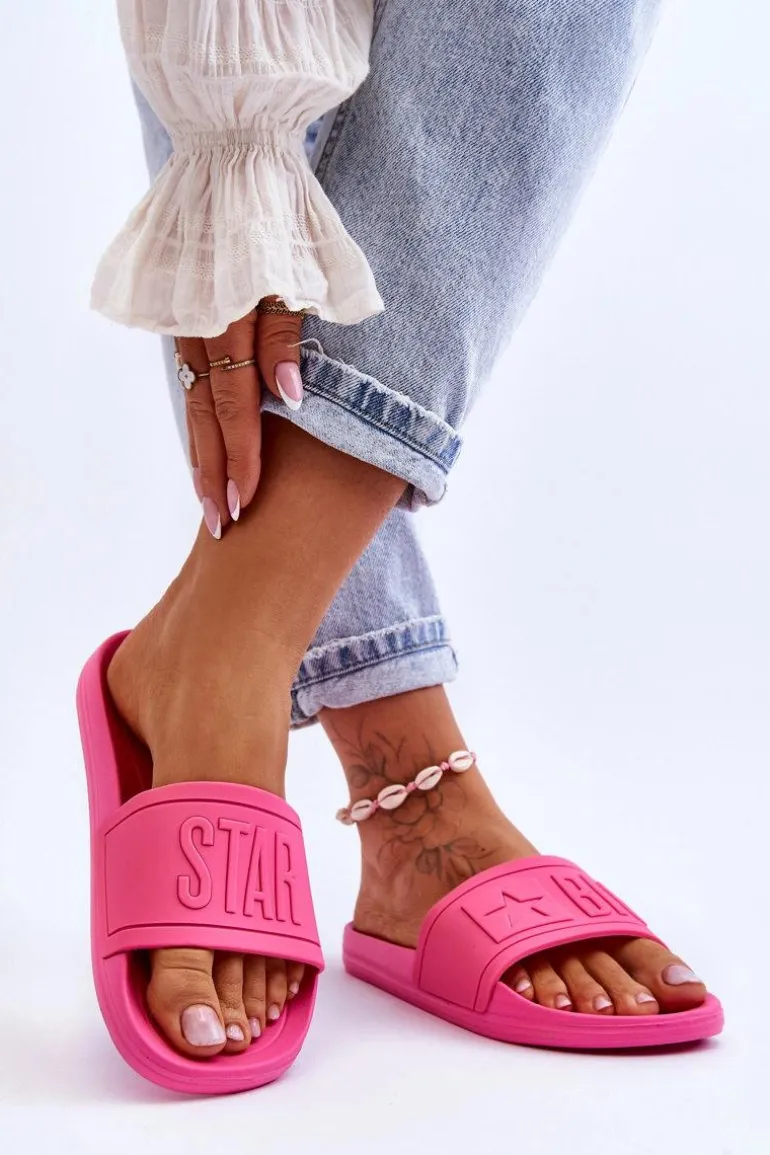 Damskie Klapki Big Star HH274A039 Fuksja