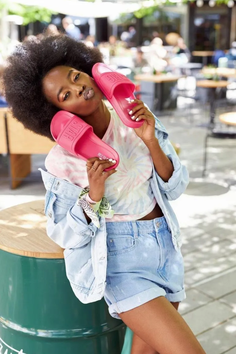 Damskie Klapki Big Star HH274A039 Fuksja