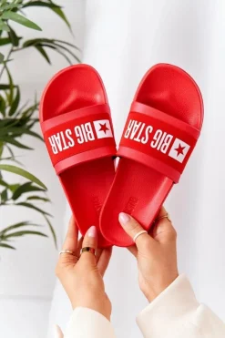 Damskie Klapki Big Star HH274A014 Czerwone