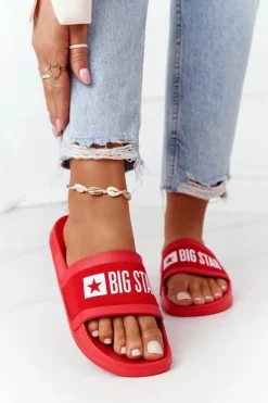 Damskie Klapki Big Star HH274A014 Czerwone