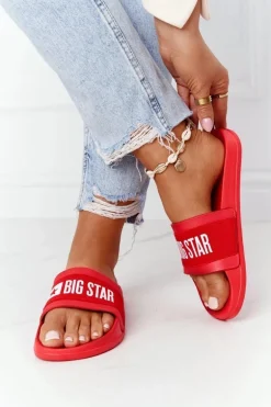 Damskie Klapki Big Star HH274A014 Czerwone