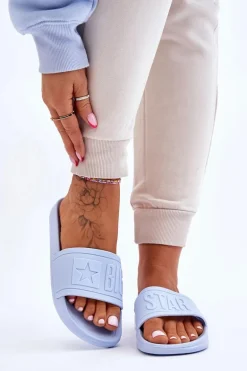 Damskie Klapki Big Star HH274A042 Jasnoniebieskie