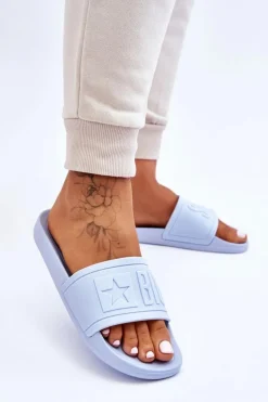 Damskie Klapki Big Star HH274A042 Jasnoniebieskie