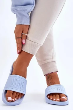 Damskie Klapki Big Star HH274A042 Jasnoniebieskie