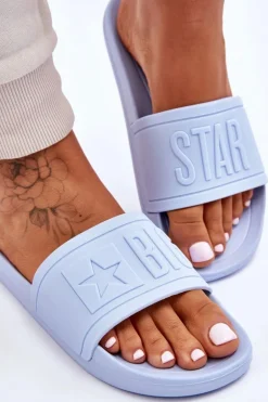 Damskie Klapki Big Star HH274A042 Jasnoniebieskie
