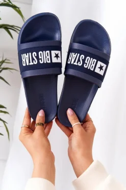 Damskie Klapki Big Star HH274A015 Granatowe