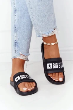 Damskie Klapki Big Star HH274A013 Czarne