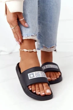 Damskie Klapki Big Star HH274A036 Czarne