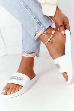 Damskie Klapki Big Star HH274A035 Białe