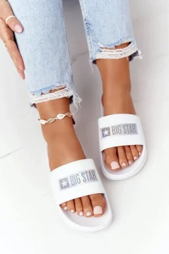 Damskie Klapki Big Star HH274A035 Białe