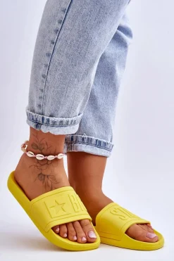 Damskie Klapki Big Star HH274A040 Żółte