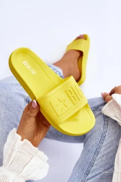 Damskie Klapki Big Star HH274A040 Żółte