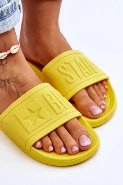 Damskie Klapki Big Star HH274A040 Żółte