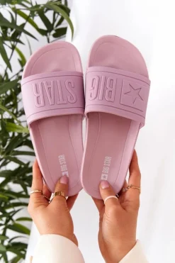 Damskie Klapki Big Star HH274A041 Pudrowy Róż