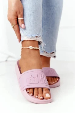 Damskie Klapki Big Star HH274A041 Pudrowy Róż