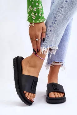 Damskie Klapki Big Star LL274429 Czarne