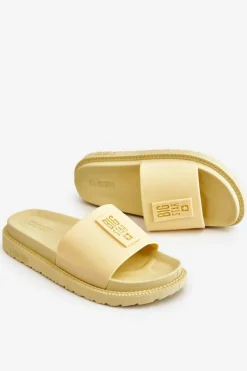 Damskie Klapki Big Star LL274427 Żółte