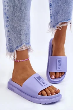 Damskie Klapki Big Star LL274431 Jasnofioletowe