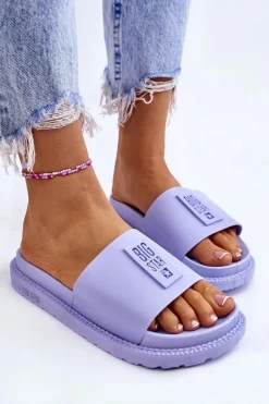 Damskie Klapki Big Star LL274431 Jasnofioletowe