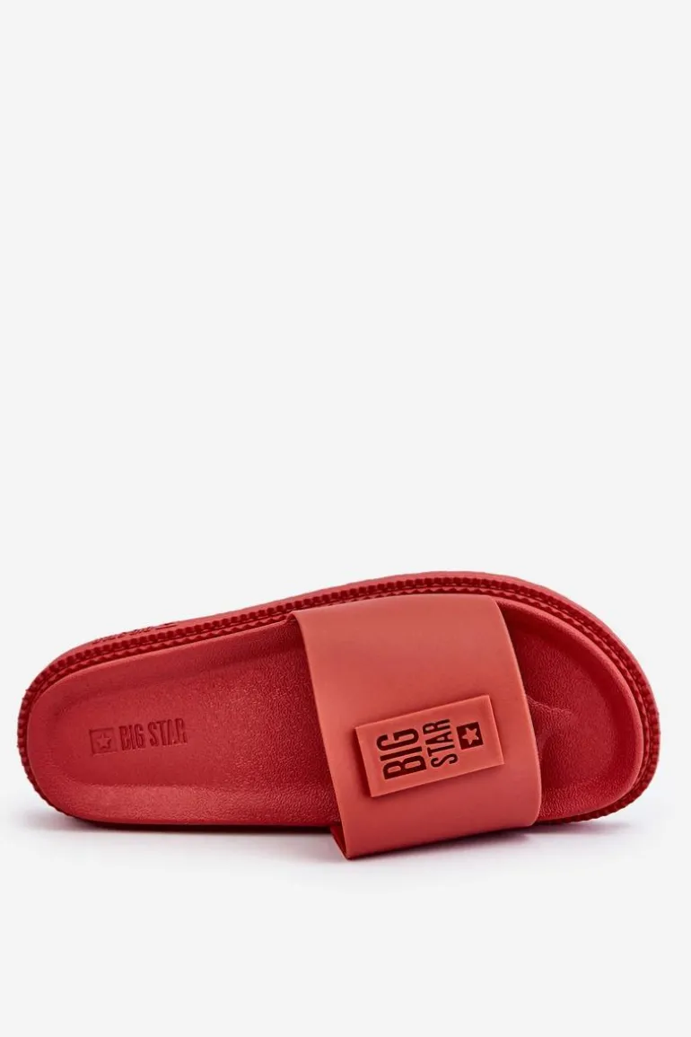 Damskie Klapki Big Star LL274430 Czerwone