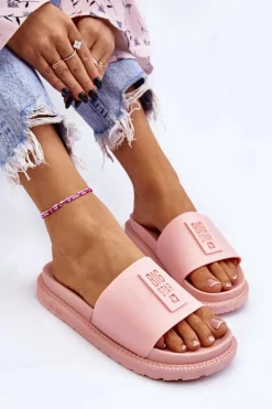 Damskie Klapki Big Star LL274425 Jasnoróżowe