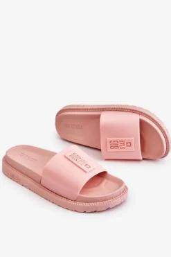Damskie Klapki Big Star LL274425 Jasnoróżowe
