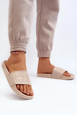 Damskie Klapki Big Star NN274A645 Beżowe