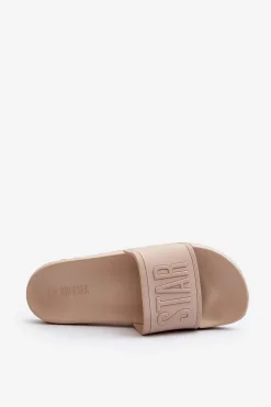 Damskie Klapki Big Star NN274A645 Beżowe