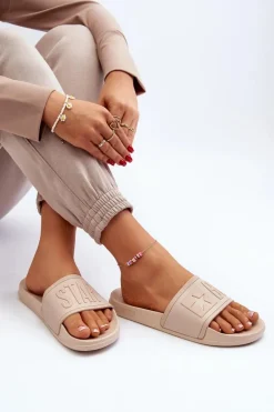 Damskie Klapki Big Star NN274A645 Beżowe