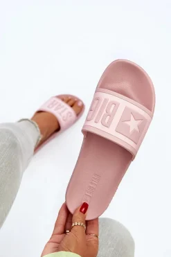 Damskie Klapki Big Star NN274A647 Różowe