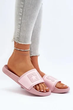 Damskie Klapki Big Star NN274A647 Różowe