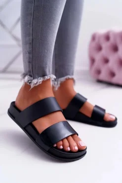 Damskie Klapki Czarne Viane