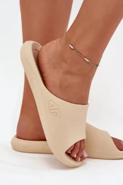 Damskie Klapki 4F 4FMM00FFLIF093A-83S Beżowe