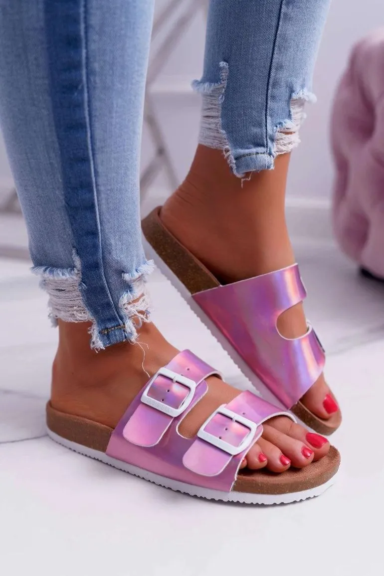 Damskie Klapki Fioletowe Big Star DD274136