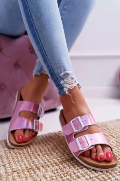 Damskie Klapki Fioletowe Big Star DD274136