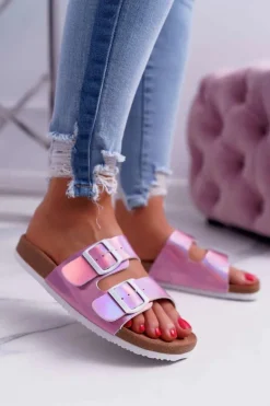 Damskie Klapki Fioletowe Big Star DD274136