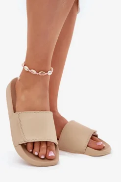 Damskie Klapki 4FMM00FFLIF031A-83S Beżowe